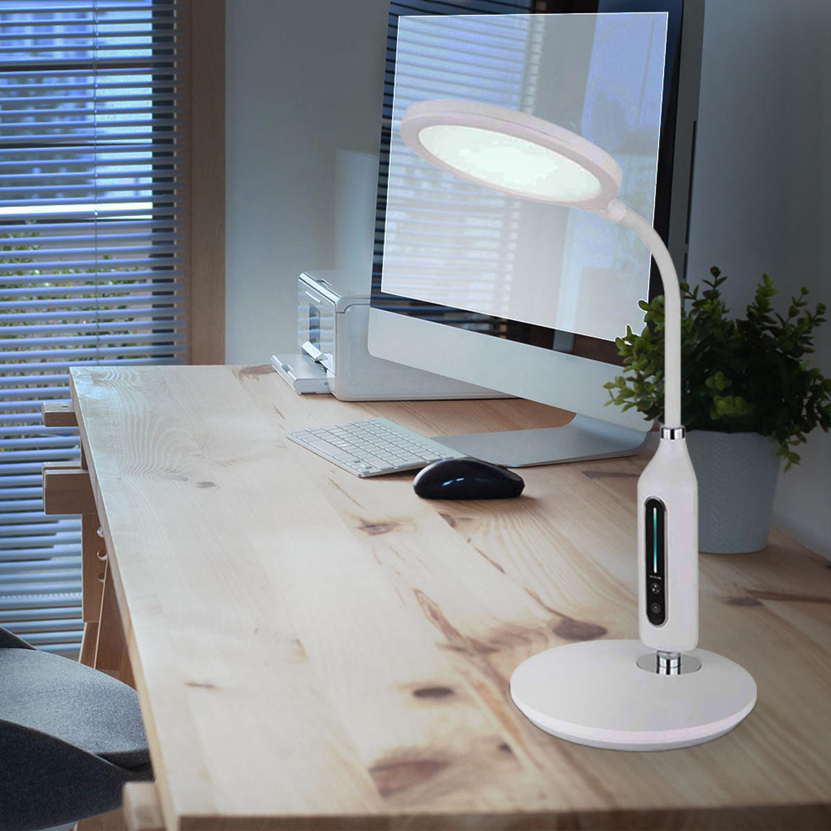 LED TISCHLEUCHTE FRUGGY Weiß - Weiß, Metall (30/18.5/40.7cm) - Globo Lighting