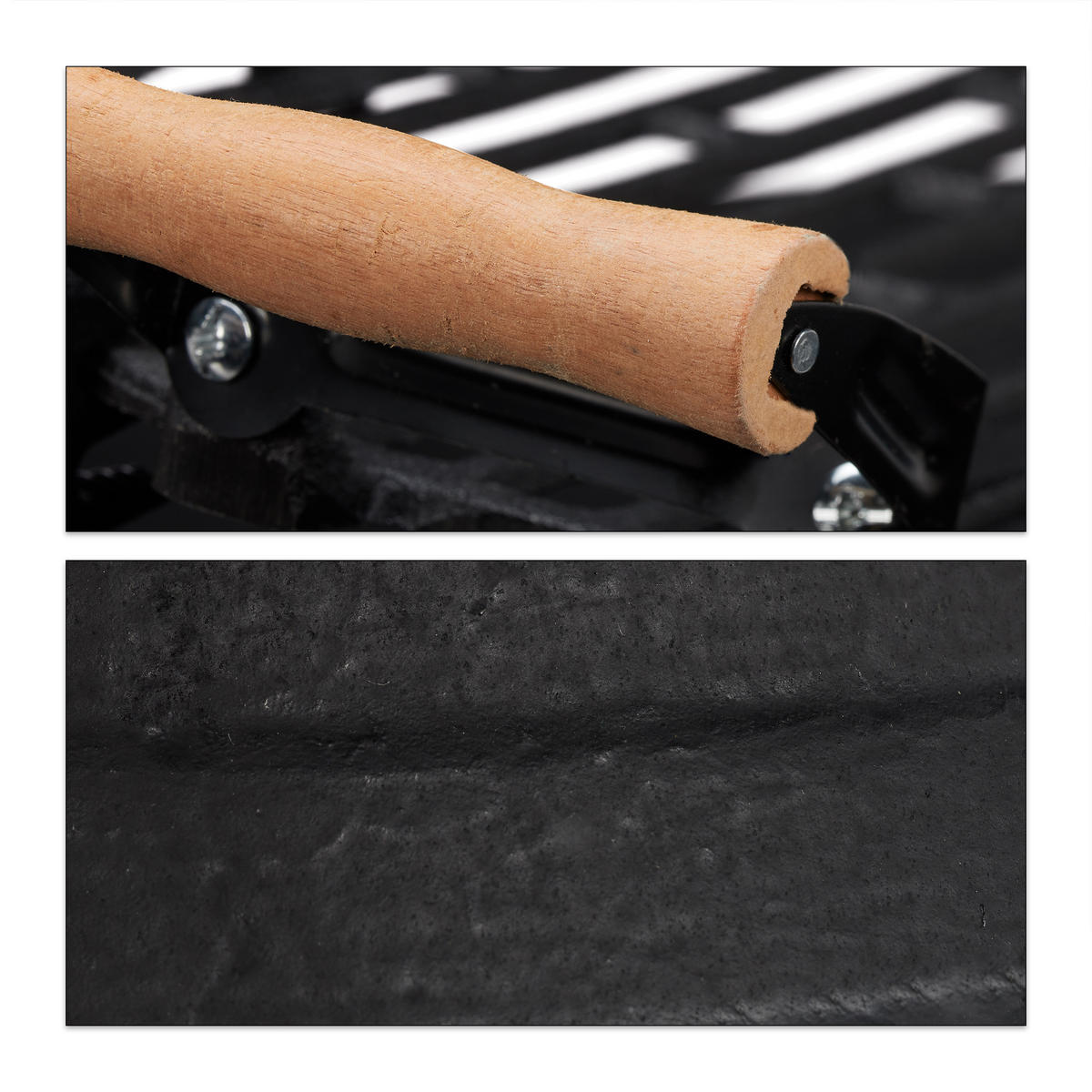 GRILLFASS - Schwarz, Holz/Metall (45/40/36cm) - Relaxdays