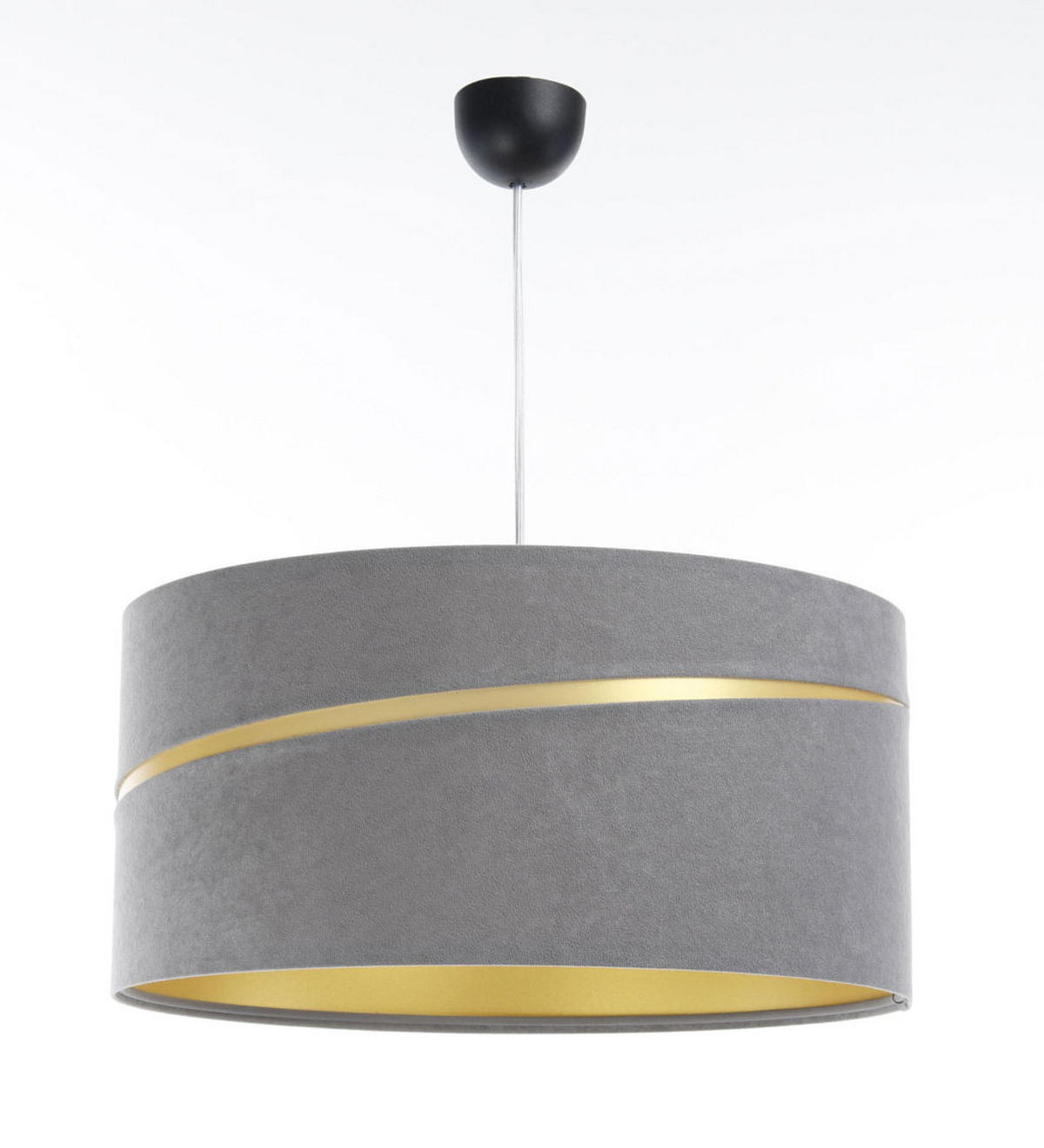 HÄNGELEUCHTE Grau 40/20 cm - Goldfarben/Grau, Kunststoff (40/0.4/20cm) - ONZENO