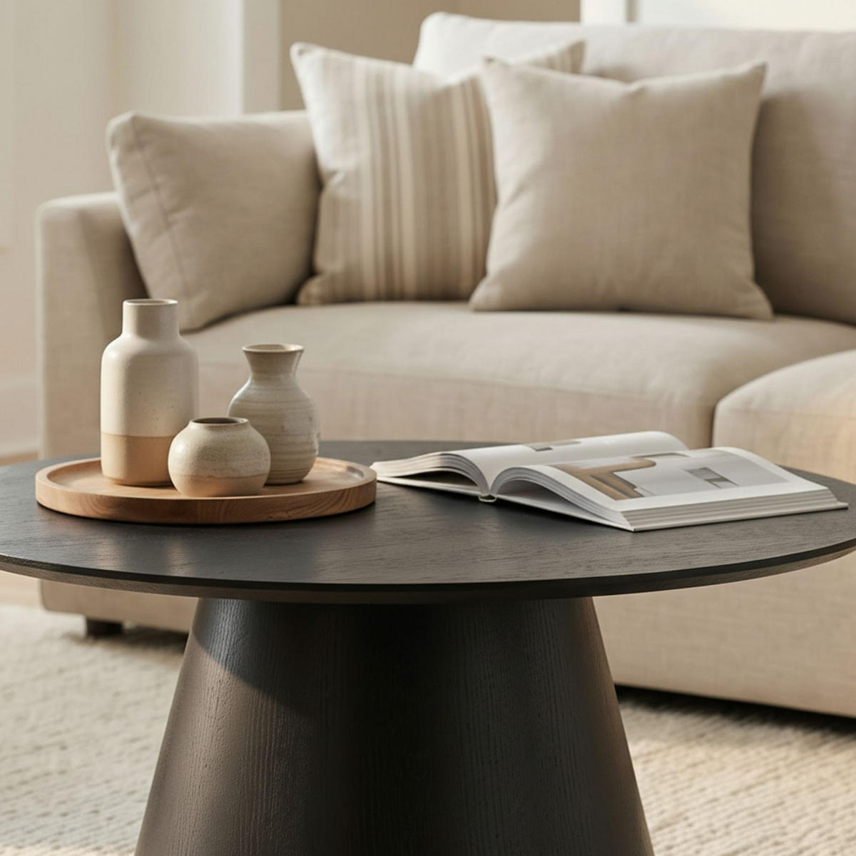 COUCHTISCH RUDA schwarz - Schwarz, Holzwerkstoff (85/85/45cm) - IDIMEX