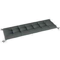 SEDACÍ POLŠTÁŘ z polyesteru a PP bavlny, tmavě šedý - tmavě šedá, textil (65/13/198cm) - Outsunny