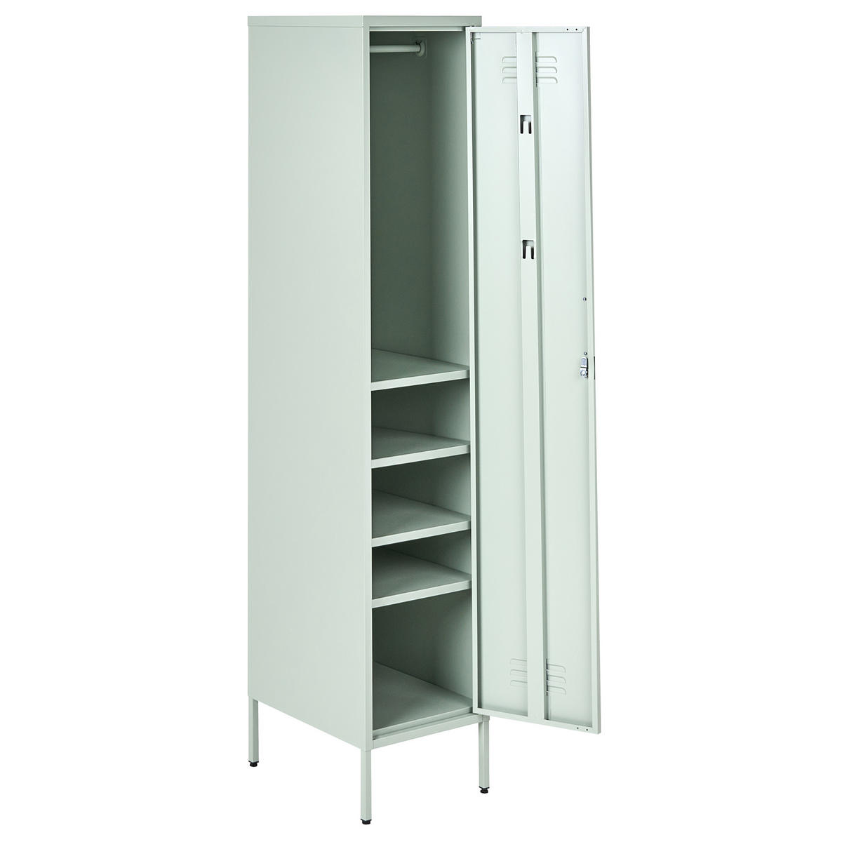 BÜROSCHRANK Metall Mintgrün Frome - Mintgrün/Grün, Metall (38/185/50cm) - Beliani