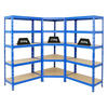 ECKREGAL Tiger 2er-Set mit Schwerlastregal 180x90x45 cm Fachlast 175 + 265 kg Blau - Blau, Metall (90/180/45cm) - PROREGAL
