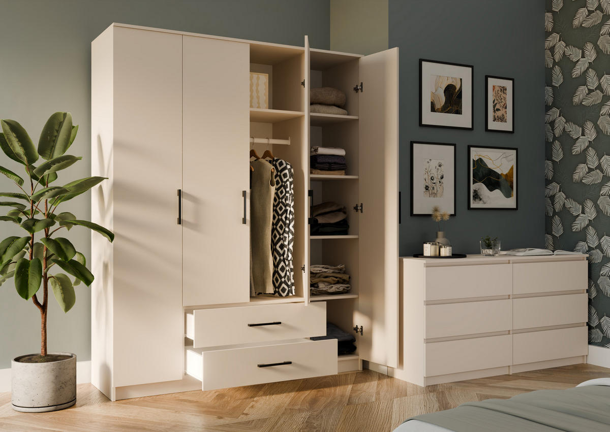 KLEIDERSCHRANK Kaszmir 160/205/52 - Kaschmir, Holzwerkstoff (160/205/52cm) - RAUMHIRSCH FURNITURE