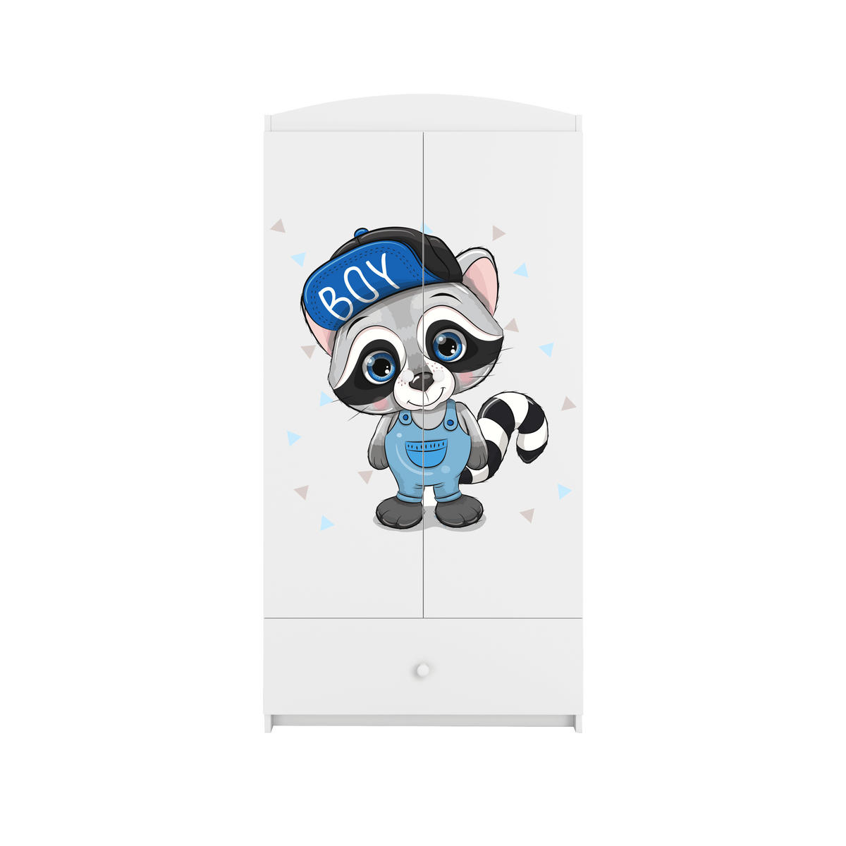 KINDERKLEIDERSCHRANK Waschbär 90/175/52 - Weiß, Holzwerkstoff (90/175/52cm) - Kocot Kids