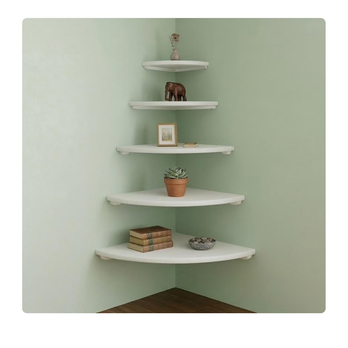 ECKREGAL - Weiß, Holz (18/3/18cm) - Relaxdays