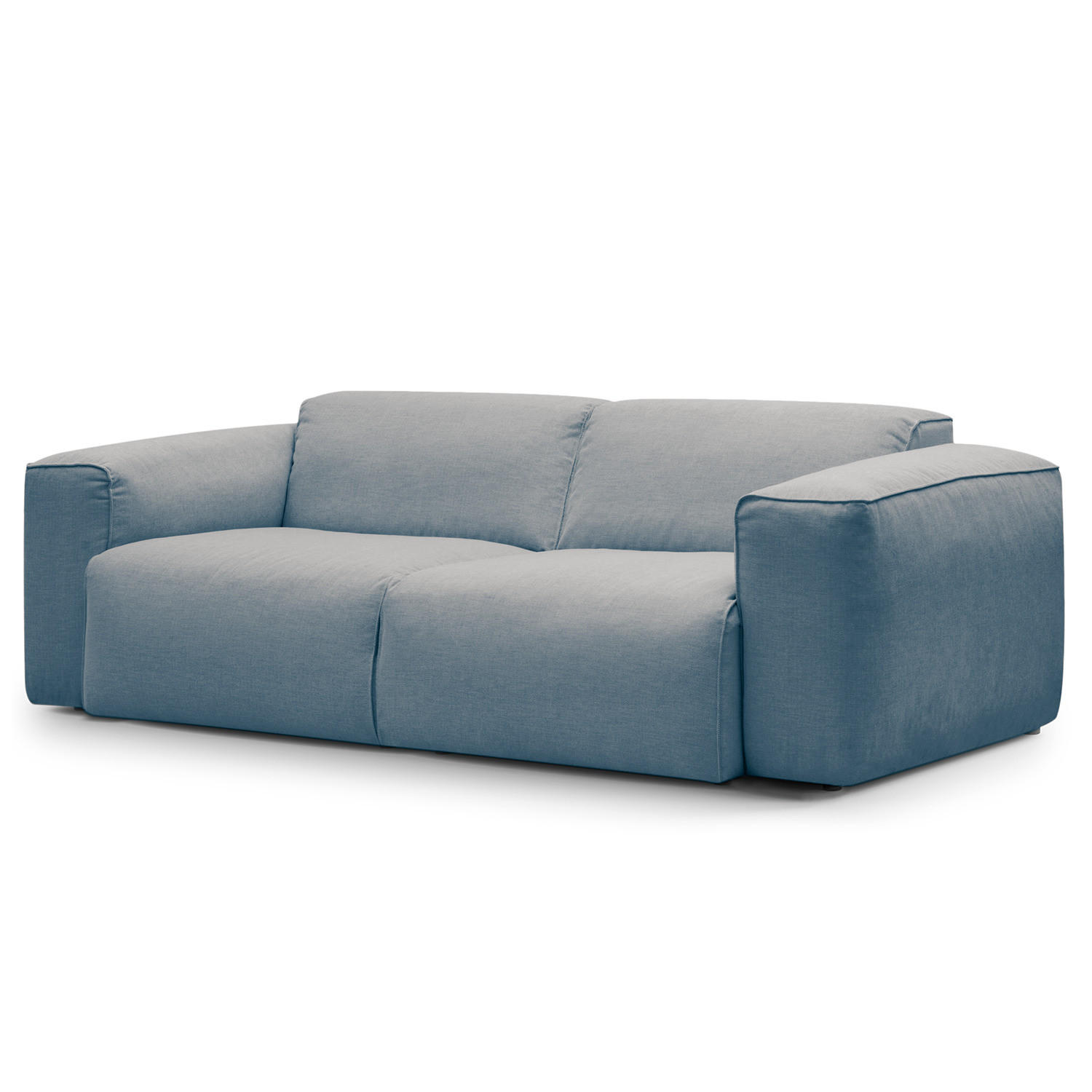 2-SITZER SOFA - Blau/Schwarz, Kunststoff/Textil (220/71/102cm) - home24