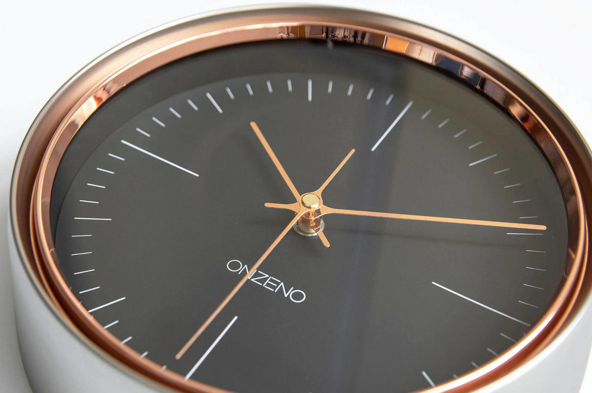 WANDUHR Design Schwarz 22/22 cm - Schwarz, Glas/Holzwerkstoff (0.6/22.4/8cm) - ONZENO