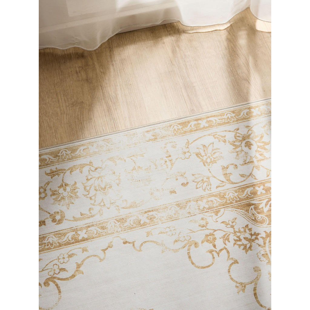 Thumbnail - benuta Vintage-Teppich, Creme, Gelb, Kunststoff, Vintage, Rechteckig, 120x170 cm, Oeko-Tex® Standard 100, in verschieden...