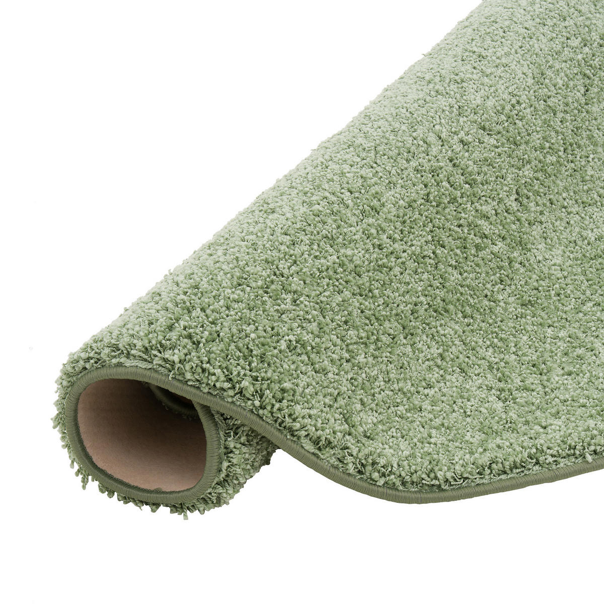 LUXUS HOCHFLOR LANGFLOR TEPPICH MILANO RUND - Mintgrün, Textil (160/160cm) - Snapstyle