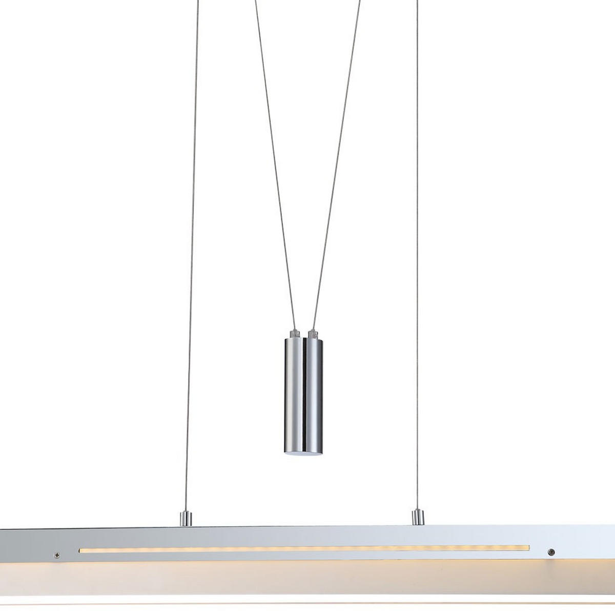 LED HÄNGELEUCHTE ISMETA Silber Glas - Silberfarben, Glas (80/80/160cm) - Globo Lighting