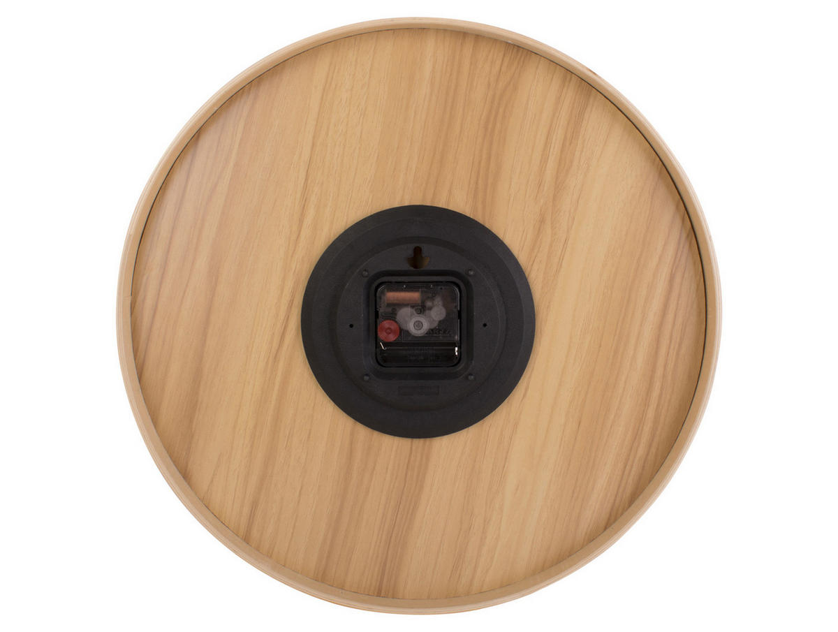 WANDUHR Pure Wood Grain Ø40/4,5 cm - Schwarz, Holz (40/40/4.5cm) - Karlsson