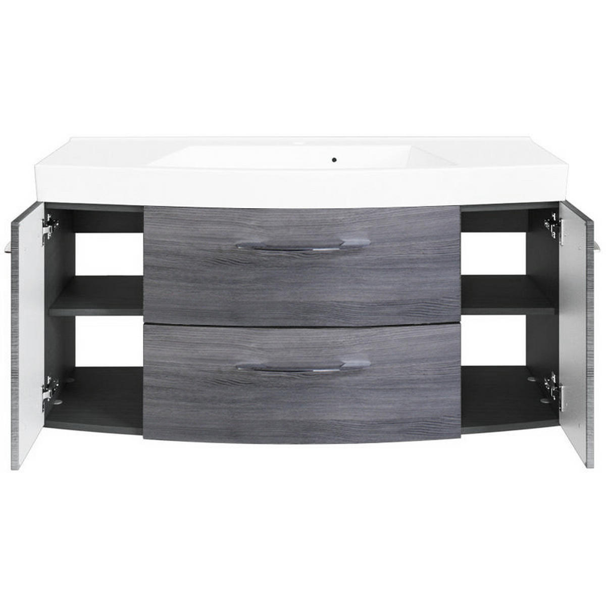 BADMÖBEL-SET 4-TLG. Florido-03 - Grau, Holzwerkstoff (230/200/47cm) - Lomado