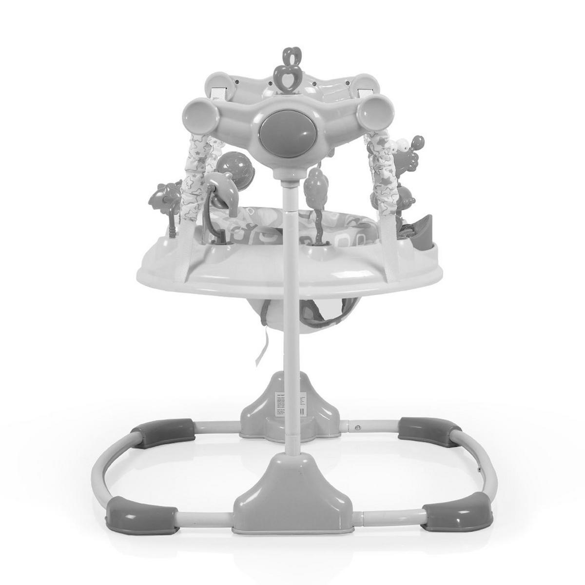 LAUFLERNHILFE Vista grau türkis mit Spielcenter, Musik, Licht, MP3-Anschluss, Höhe einstellbar - Grau, Kunststoff (60/92/72cm) - Moni