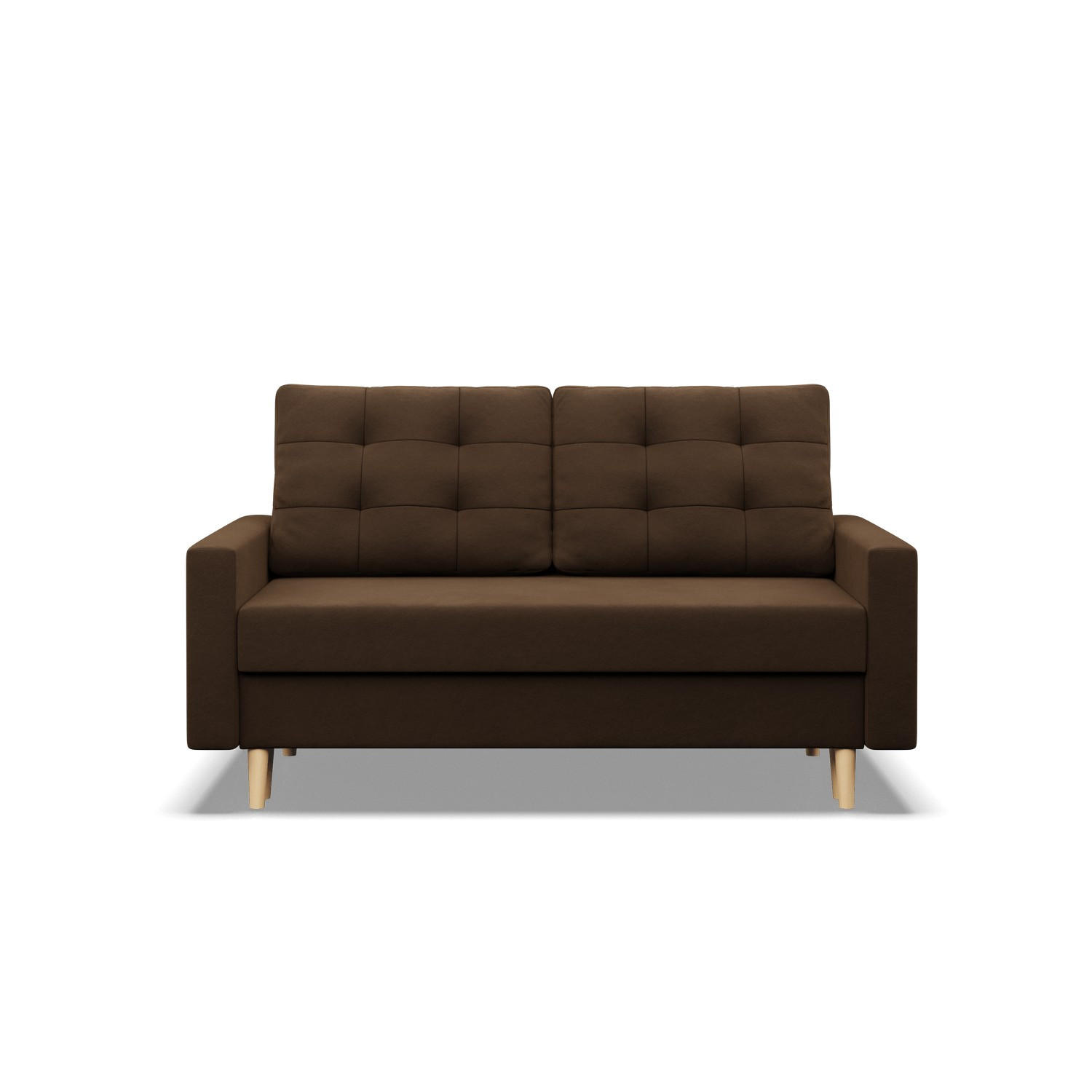 SOFA 2-SITZER MIT SCHLAFFUNKTION BLANK, Braun - Braun, Textil (152/92/92cm)