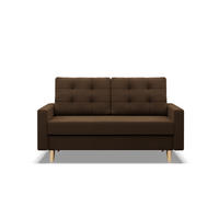 SOFA 2-SITZER MIT SCHLAFFUNKTION BLANK, Braun - Braun, Textil (152/92/92cm)