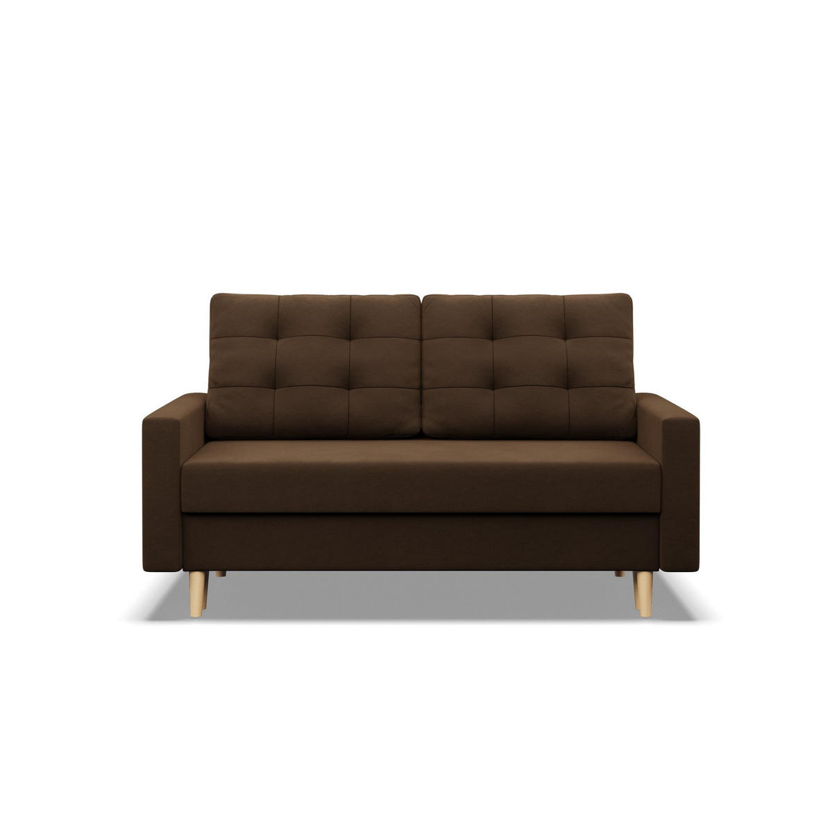 SOFA 2-SITZER MIT SCHLAFFUNKTION BLANK, Braun - Braun, Textil (152/92/92cm)