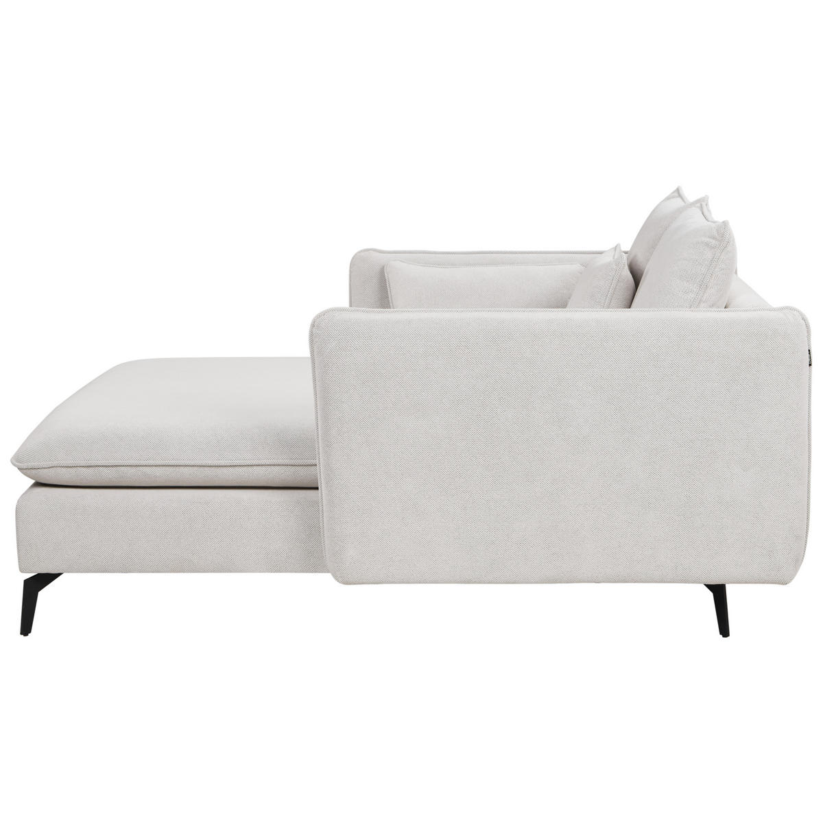 XXL-SESSEL hellbeige/schwarz Charmes - Beige/Schwarz, Textil (124/72/159cm) - Beliani