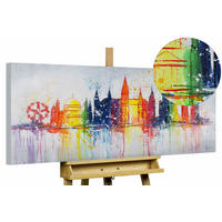ACRYLBILD HANDGEMALT 120/60 cm - Multicolor/Grau, Holz/Textil (120/60cm) - KUNSTLOFT
