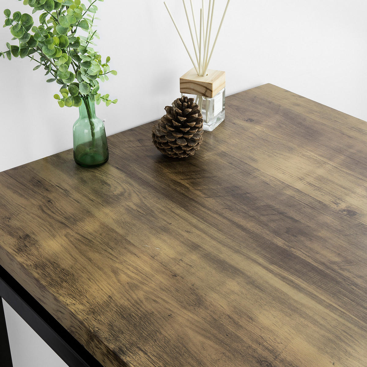 ESSTISCH + 4 x STÜHLE - Naturfarben, Holzwerkstoff/Metall (110/76/70cm) - SoBuy