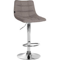 BARHOCKER James Stoff chrom grau - Chromfarben/Grau, Textil/Metall (43/108.5/46.5cm) - TPFLiving