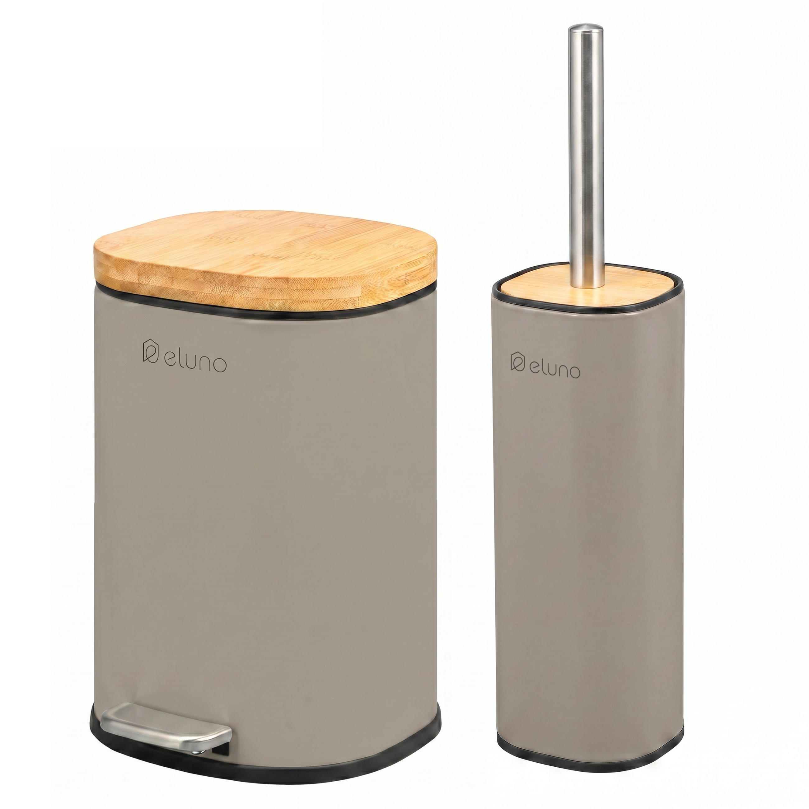 BADEZIMMER-SET FRAMURA 2tlg., braun - Braun, Metall (18.5/27.5/23cm) - eluno