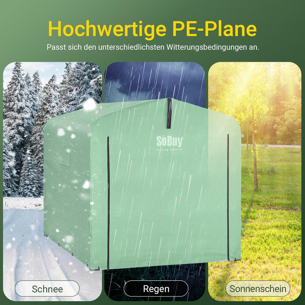 FAHRRADGARAGE Grün, 159x165x219cm - Grün, Metall (159/165/219cm) - SoBuy