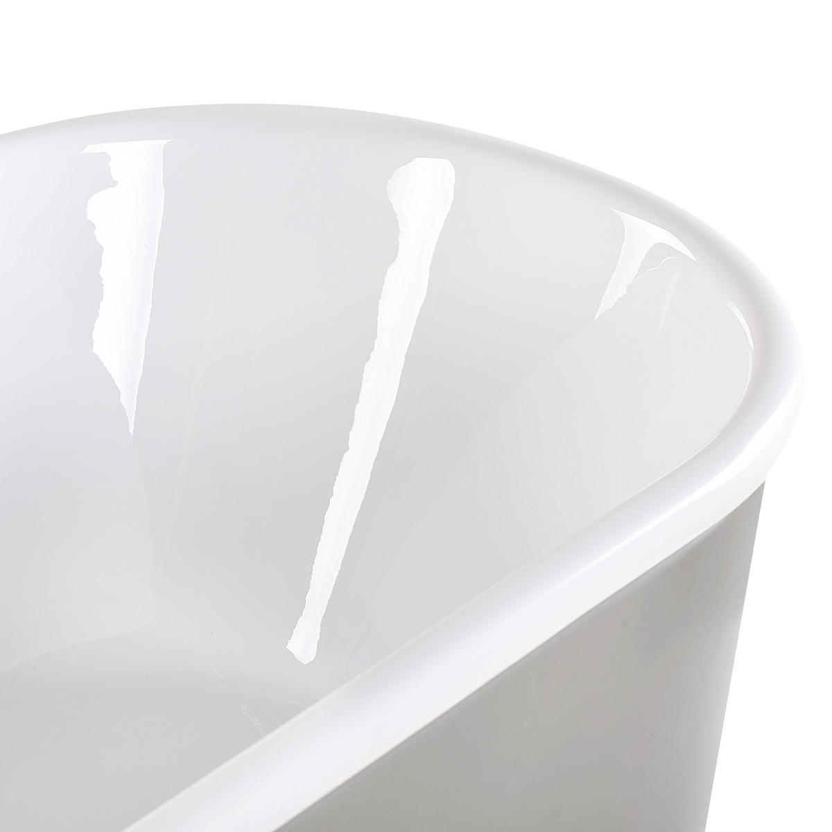 BADEWANNE FREISTEHEND 80x170x59 cm silber Pinel - Silberfarben, Kunststoff (80/59/170cm) - Beliani