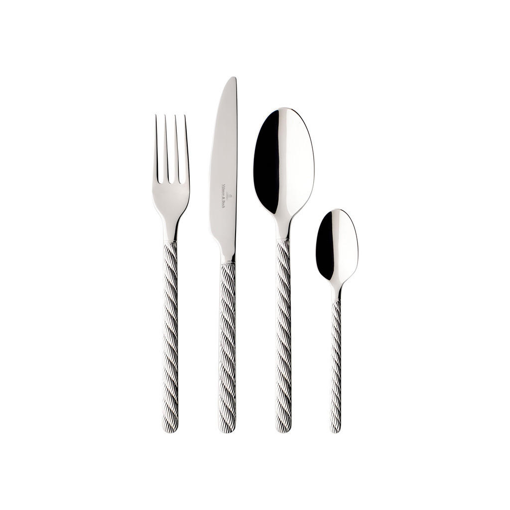 TAFELBESTECK Montauk silber 24er Set - Silberfarben, Metall - Villeroy & Boch