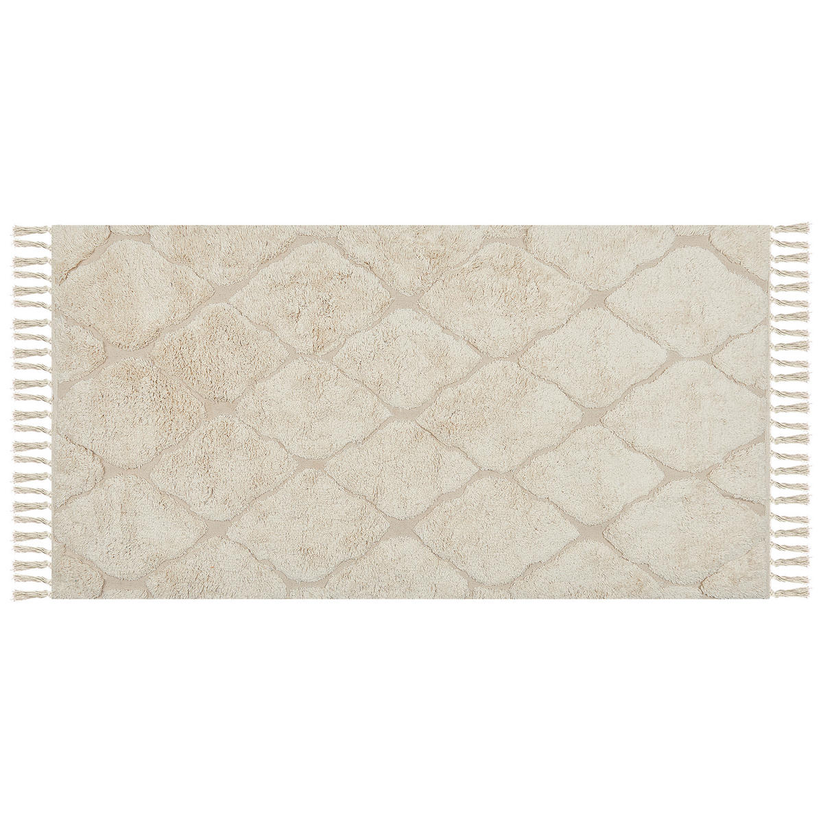 KURZFLOR-TEPPICH Silchar 150/80 cm - Beige, Textil (80/150cm) - Beliani