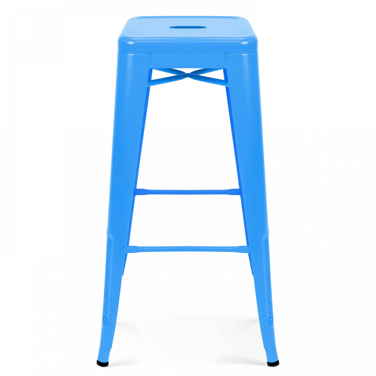 HOCHSTUHL 4-tlg., Blau - Blau, Metall (43/76/43cm) - Oviala