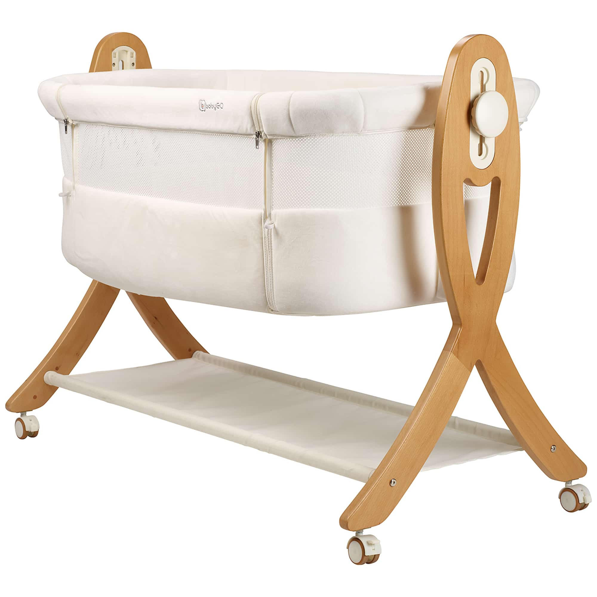 BEISTELLBETT SidebySide - Weiß, Holz (48/84cm) - BabyGo