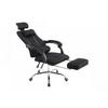 CHEFSESSEL Lederlook schwarz - Chromfarben/Schwarz, Textil/Metall (60/120/63cm) - CLP