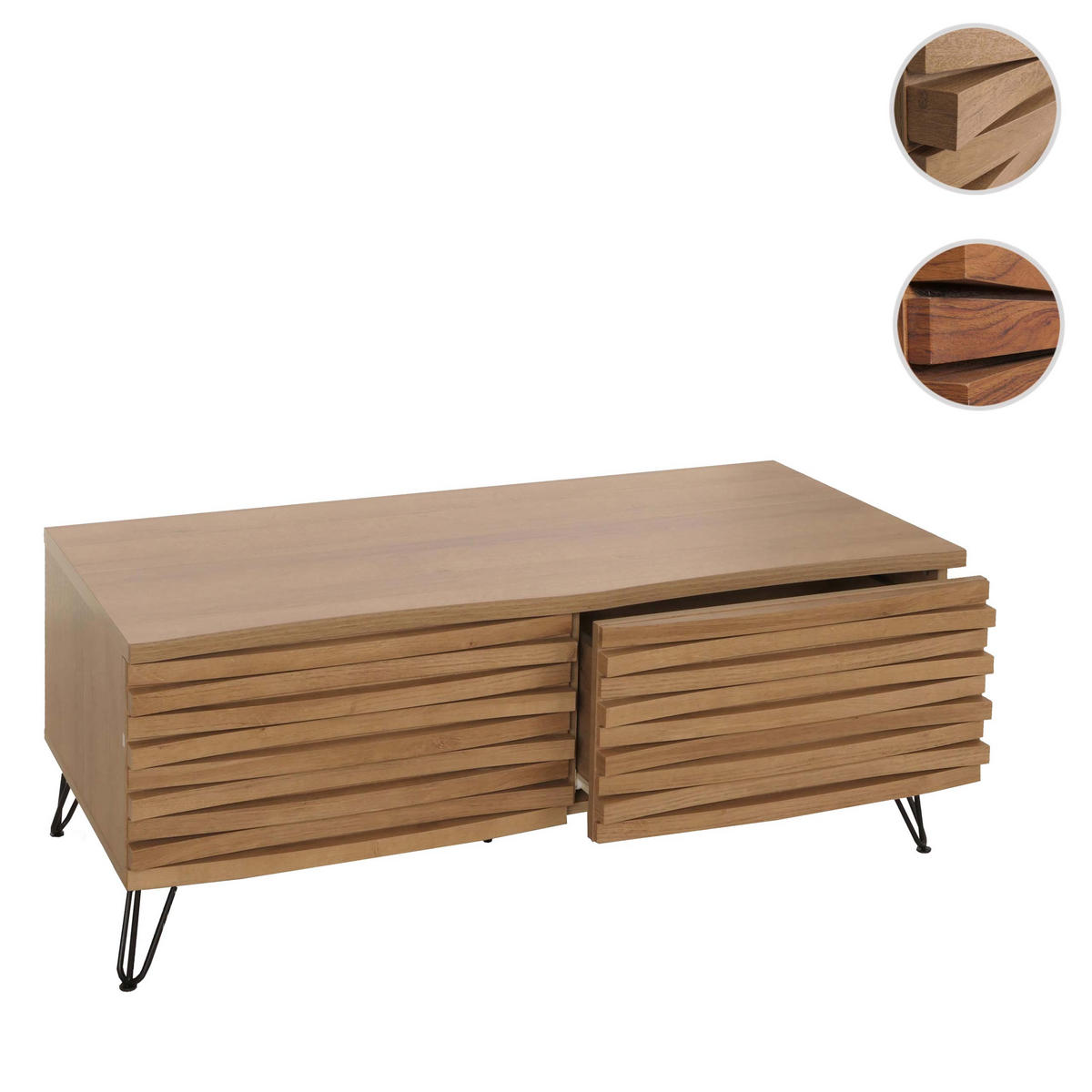 COUCHTISCH Beige - Beige, Holzwerkstoff (55/110/46cm) - MCW