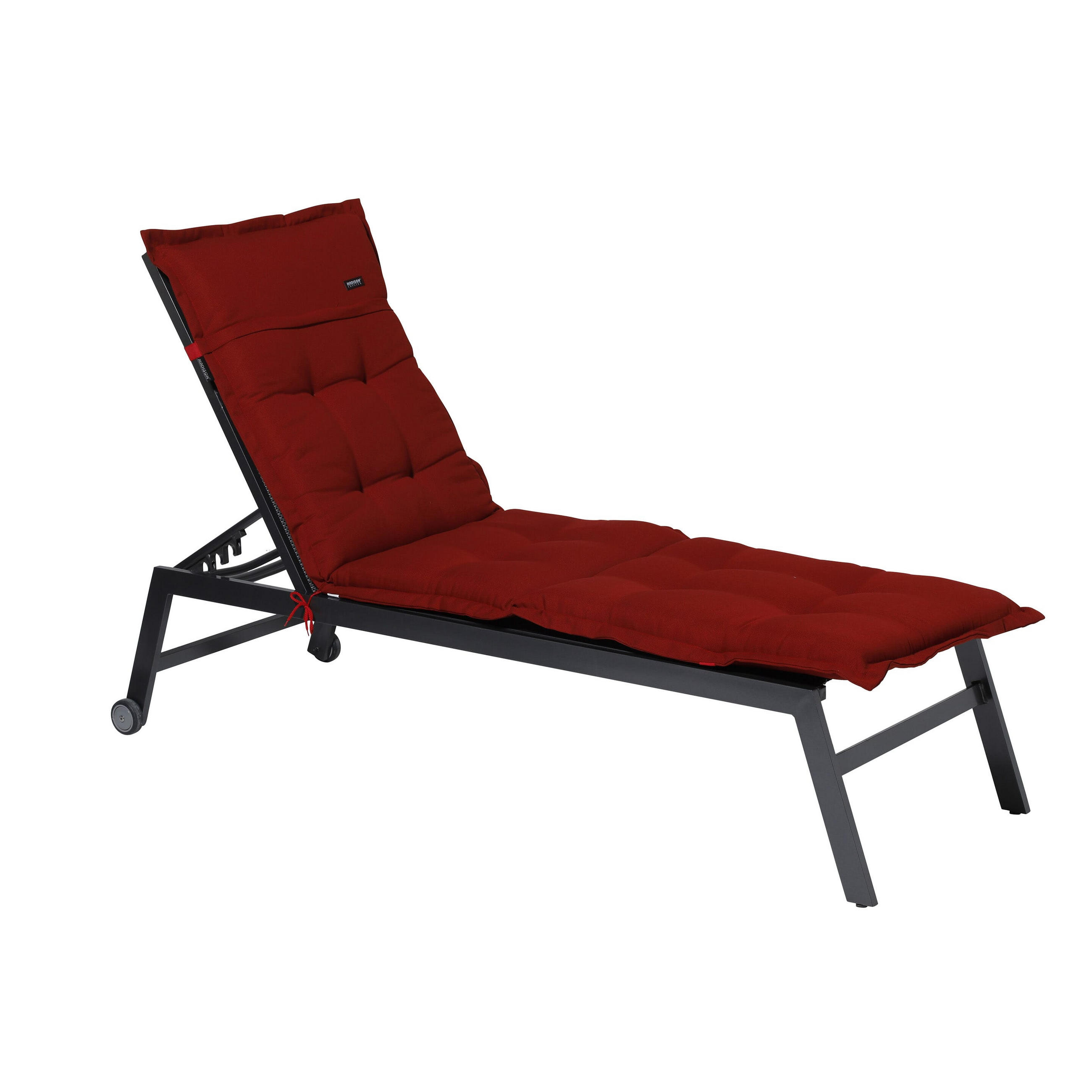 LIEGENAUFLAGE Rippe 200/65 cm - Rot, Textil (60/7/200cm) - Madison