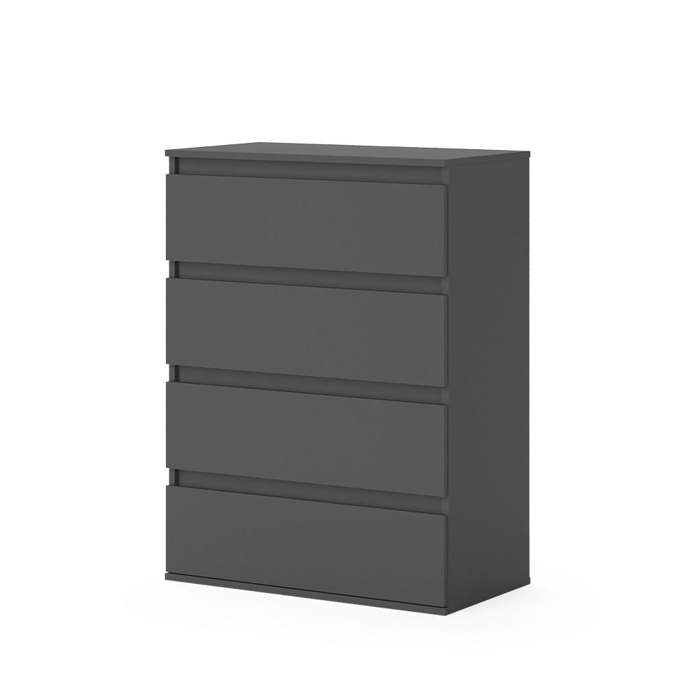 KOMMODE Claus Anthrazit 74 x 99.6 cm mit 4 Schubladen - Anthrazit, Holzwerkstoff (74/99.6/40cm) - Vicco