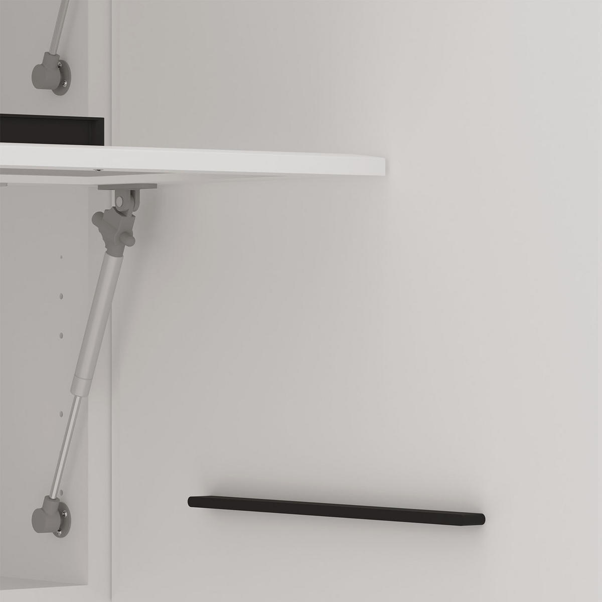 KÜCHENLEERBLOCK 200 cm Weiß - Schwarz/Weiß, Holz (200/206/60cm) - Homestyle4u