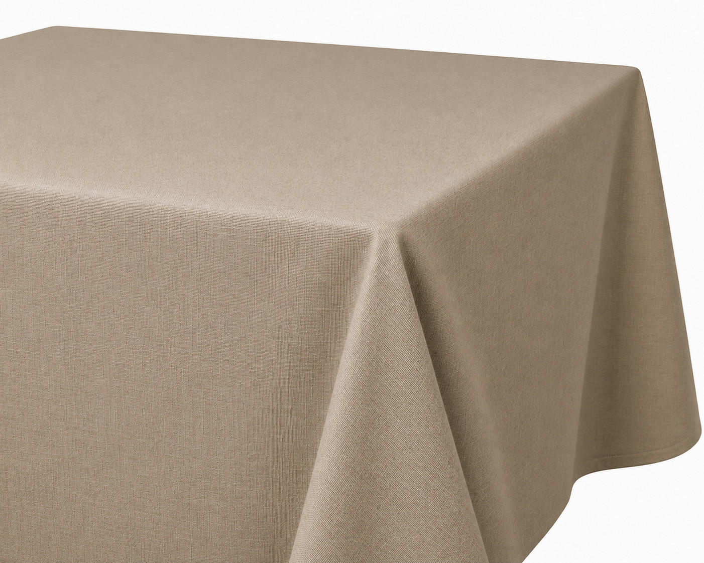 TISCHDECKE Leinenoptik 90/90 cm eckig beige natur - Naturfarben, Kunststoff (90/90cm) - TiborTex
