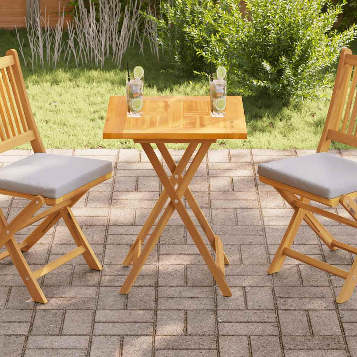 TISCHPLATTE Massivholz Teak 60/60/2,5 Cm - Braun, Holz (60/60/2.5cm) - vidaXL