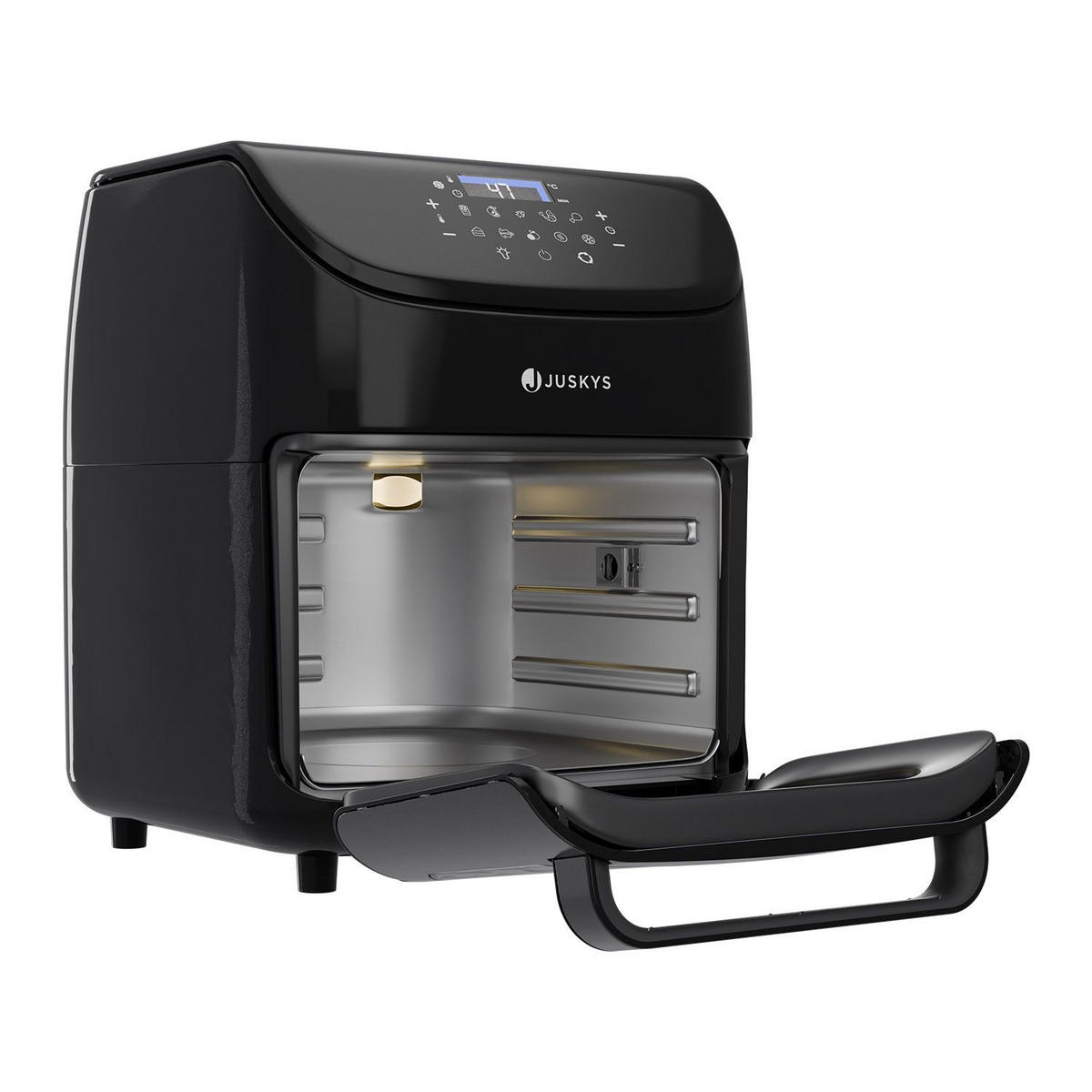 HEISSLUFTFRITTEUSE 12 L - Schwarz, Kunststoff (32/38/34cm) - Juskys