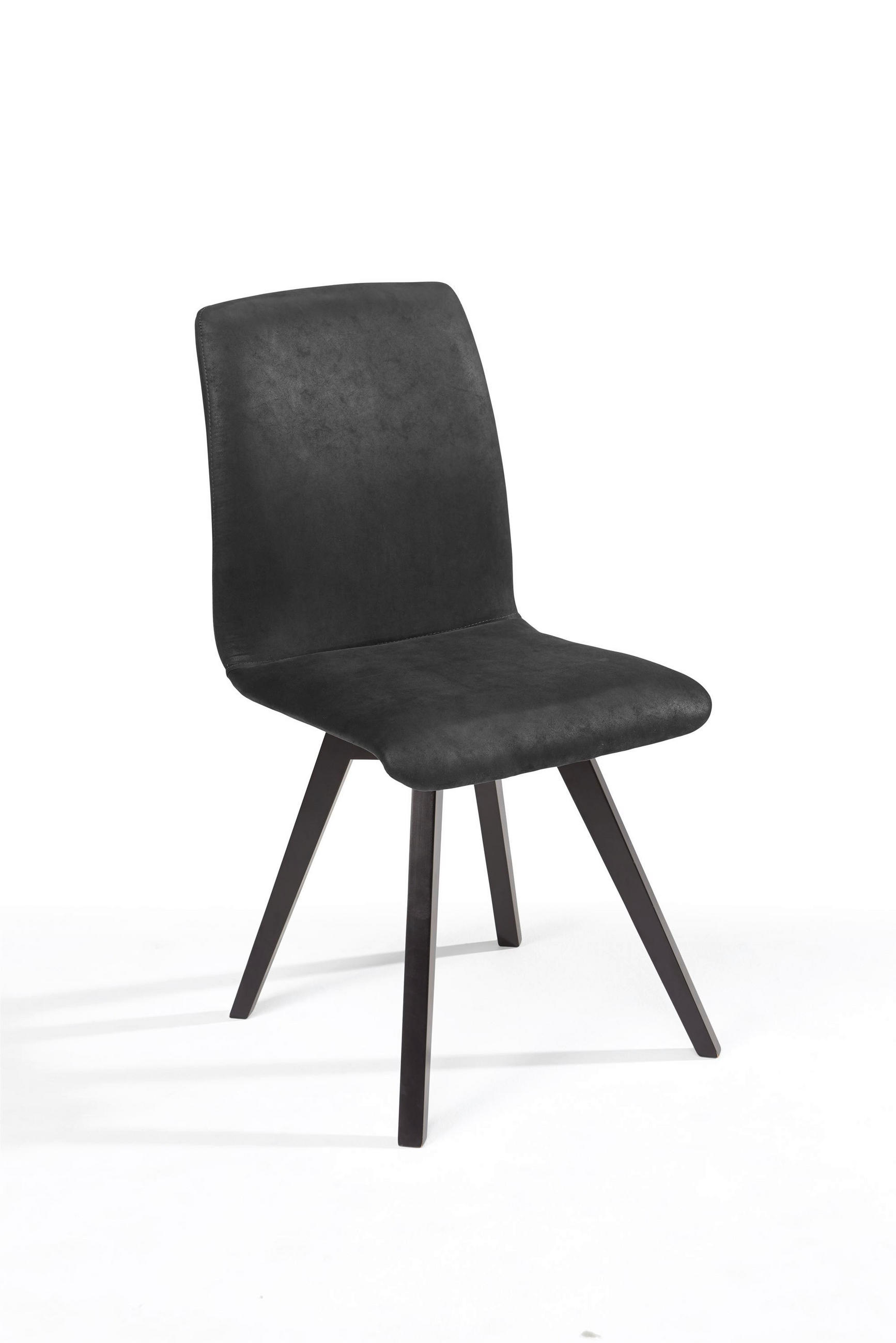 ESSZIMMERSTUHL 2er-Set Delfi 6 Buche+Microfaser Schwarz/Anthrazit - Anthrazit/Schwarz, Kunststoff (46/92/56cm) - 58aufmkessel