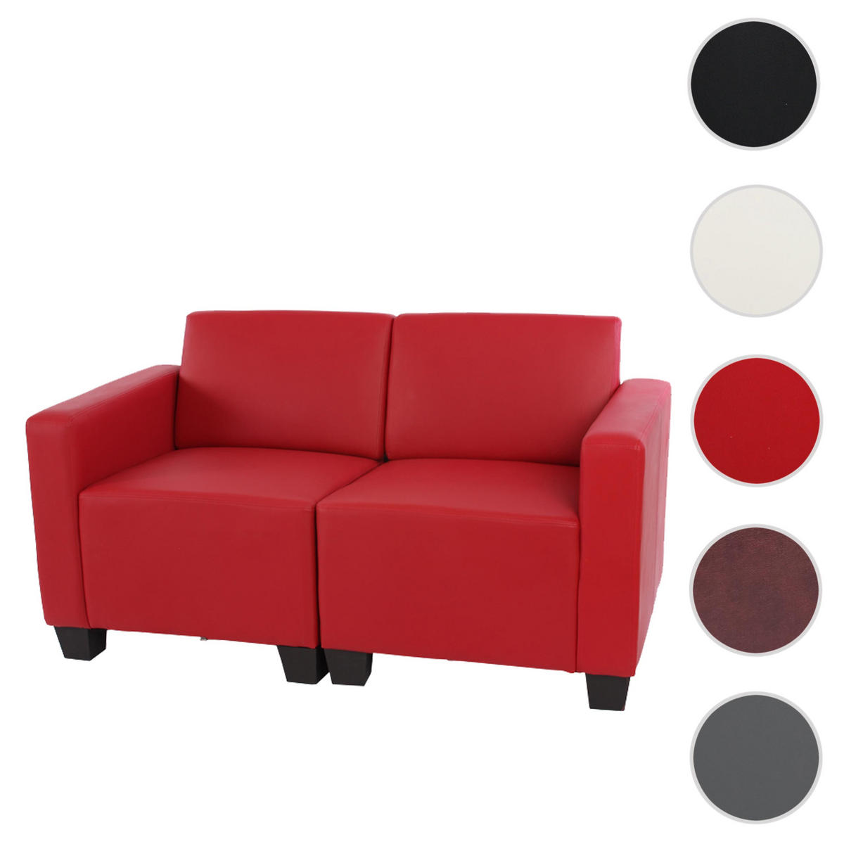 2-SITZER SOFA Rot - Rot, Textil (136/76/72cm) - MCW