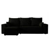 ECKSOFA Tobi mit Bettkasten und Schlaffunktion, L-Form/XL-Form, Cordstoff, Universal - Schwarz, Holzwerkstoff (246/145cm) - 4ALL HOME