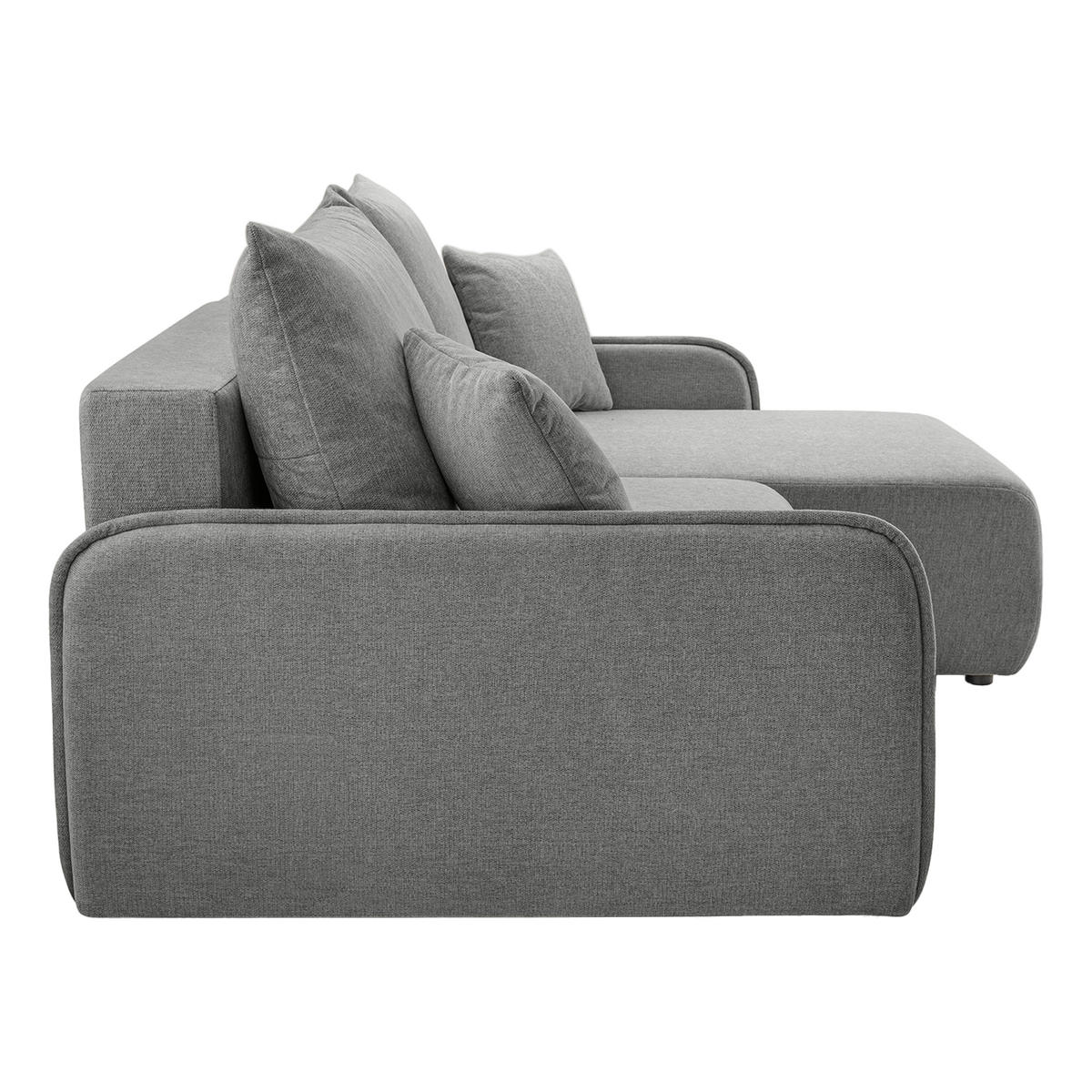 ECKSOFA BLIKO mit Schlaffunktion, Grau - Grau, Textil (198/150cm) - Fedve