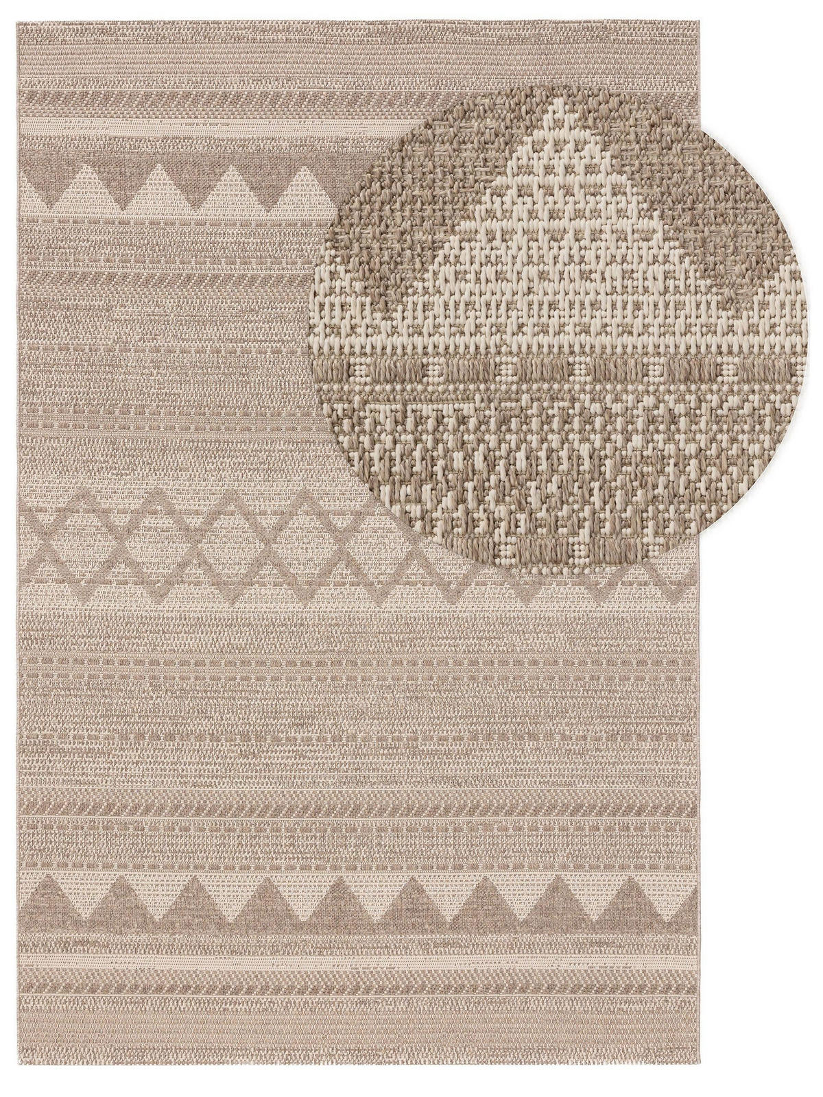 OUTDOORTEPPICH Naoto Taupe 160x230 cm - Taupe, Textil (160/230cm) - benuta Nest