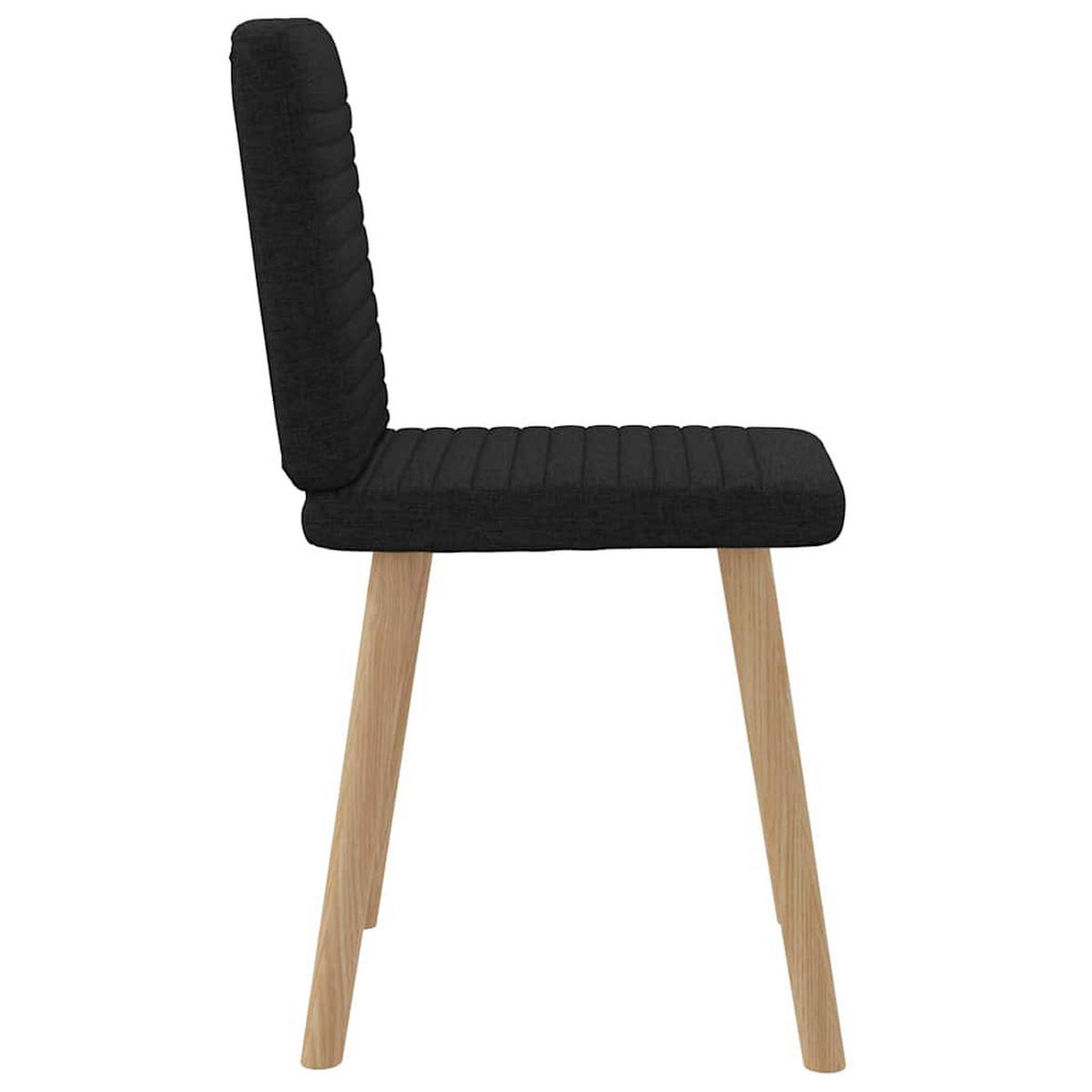 ESSZIMMERSTÜHLE 2 Stk. Schwarz Stoff 45*54*86cm - Schwarz, Metall (45/86/54cm) - ZMH