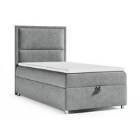 BOXBETT mit Bettkasten Trinity K11-SINGLE Bonellfederkern inkl. Topper - Grau, Holz/Holzwerkstoff (100/200cm) - Best For Home