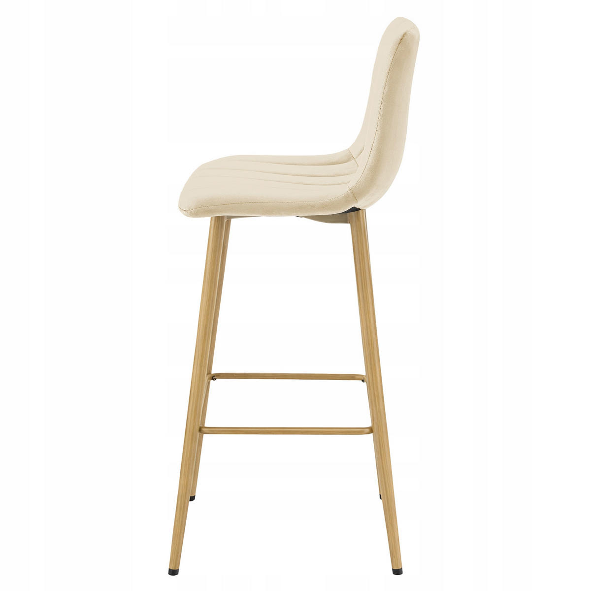 BARHOCKER Beige 43x49 cm POZZA Ergonomisches Sitzkissen - Beige, Metall (43/56/49cm)