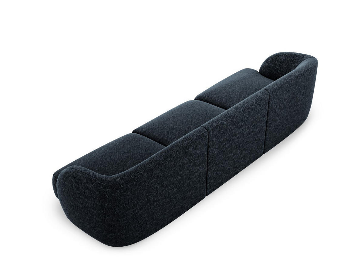 SOFA Miley aus Chenille-Stoff königsblau 3 Sitzplätze - Blau, Textil (90/70/255cm) - Micadoni