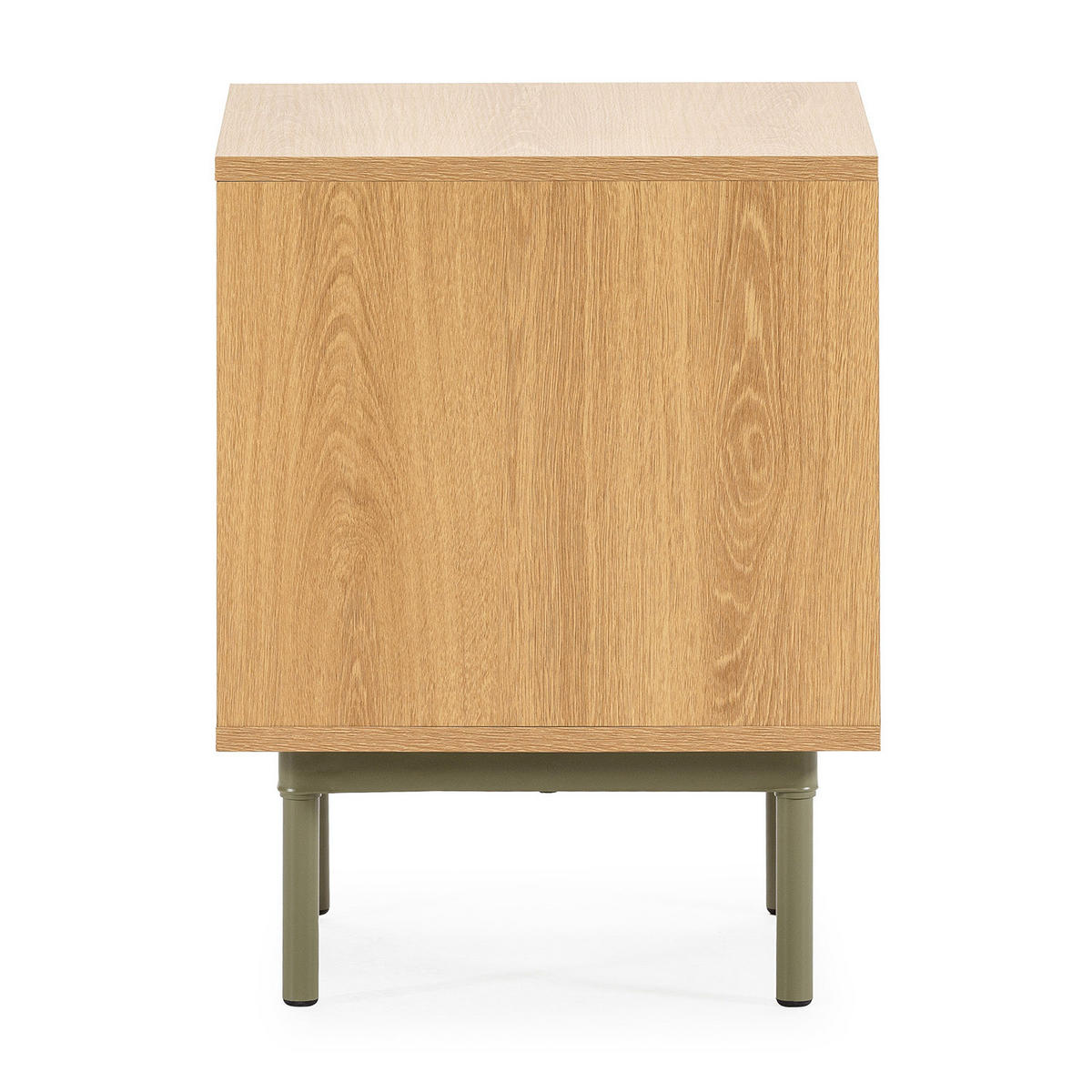 NACHTTISCH Cuzco 2 schubladen Eichenfarbe/grün - Grün, Holzwerkstoff (40/52/40cm) - VS Venta-stock